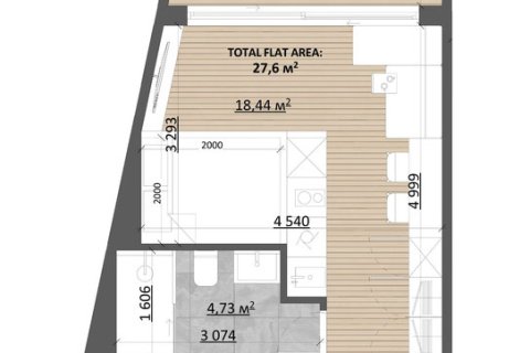 Studio Apartment in Pererenan, Mengwi, Badung, Bali (15551)