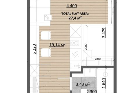 Studio Apartment in Pererenan, Mengwi, Badung, Bali (15552)