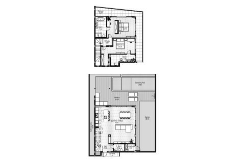 Планировка Виллы «2BR-8» с 2 спальнями в ЖК Serenity Villas