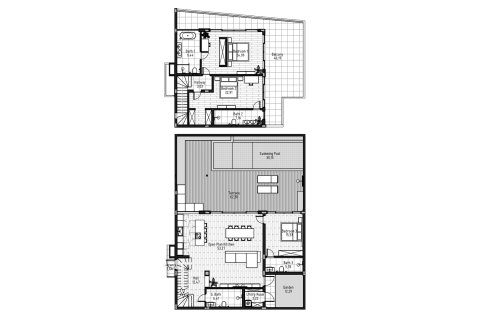 Планировка Виллы «3BR-7» с 3 спальнями в ЖК Serenity Villas