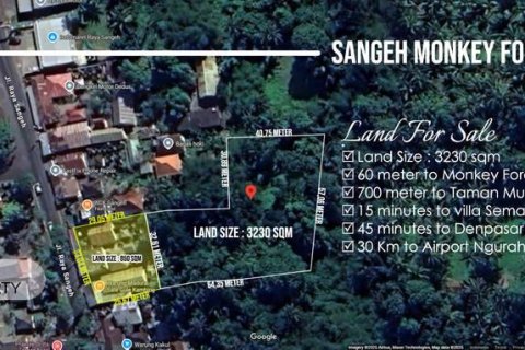 Земельный участок 3230м2 в Абиансемаль, Бадунг,  (9303) 4