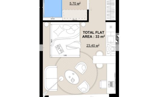 Studio Apartment in Canggu, Badung, Bali (15582)