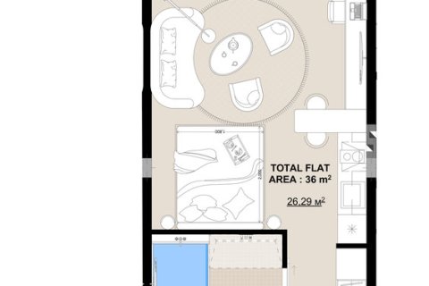 Studio Apartment in Canggu, Badung, Bali (15584)