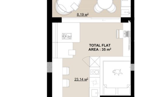 Studio Apartment in Canggu, Badung, Bali (15579)