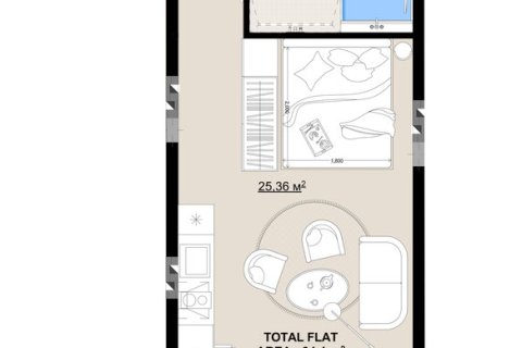 Studio Apartment in Canggu, Badung, Bali (15581)
