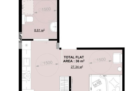 Studio Apartment in Canggu, Badung, Bali (15580)