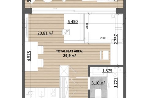 Studio Apartment in Pererenan, Mengwi, Badung, Bali (15562)