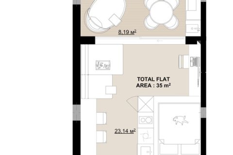 Studio Apartment in Canggu, Badung, Bali (15566)
