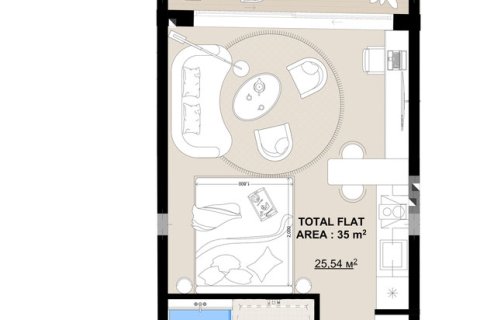 Studio Apartment in Canggu, Badung, Bali (15565)