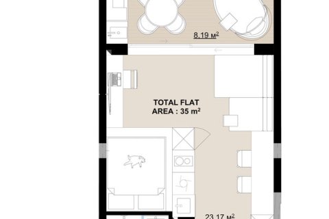 Studio Apartment in Canggu, Badung, Bali (15567)