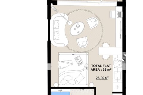 Studio Apartment in Canggu, Badung, Bali (15571)