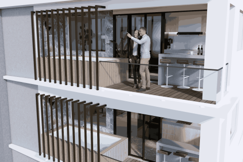 Квартира с 2 спальнями в Южный Денпасар, Денпасар,  (9651) 22