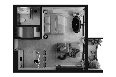 Apartment floor plan «Swell apartment», 1 bedroom in Manta Livin Uluwatu