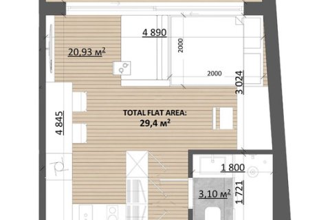 Studio Apartment in Pererenan, Mengwi, Badung, Bali (15550)