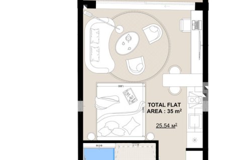 Studio Apartment in Canggu, Badung, Bali (15578)