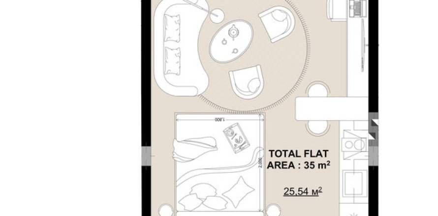 Studio Apartment in Canggu, Badung, Bali (15578)
