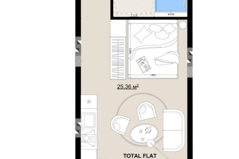 Studio Apartment in Canggu, Badung, Bali (15573)